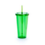 Vaso con tapa y pajita Trinox 750ml