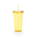 Vaso con tapa y pajita Trinox 750ml