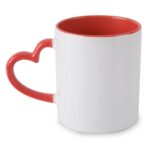 Mug sublimación asa corazón