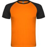 Camiseta deportiva Indianapolis naranja fluor negro