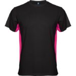 Camiseta deportiva Tokyo negro fucsia