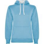 Sudadera urban woman celeste blanco