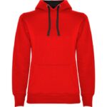 Sudadera urban woman rojo negro