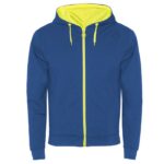 Sudadera cremallera Fuji royal amarillo fluor