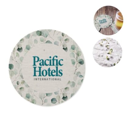 Posavasos de papel de semillas