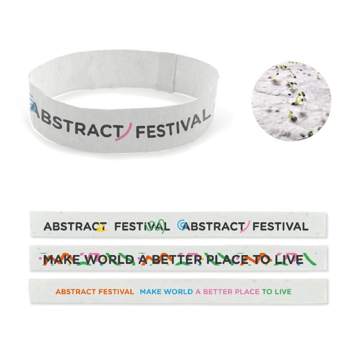 Pulsera de papel de semillas personalizada Pulsera de papel de semillas para eventos