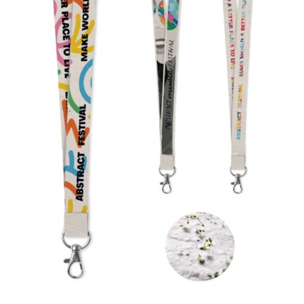 Lanyard de papel con semillas