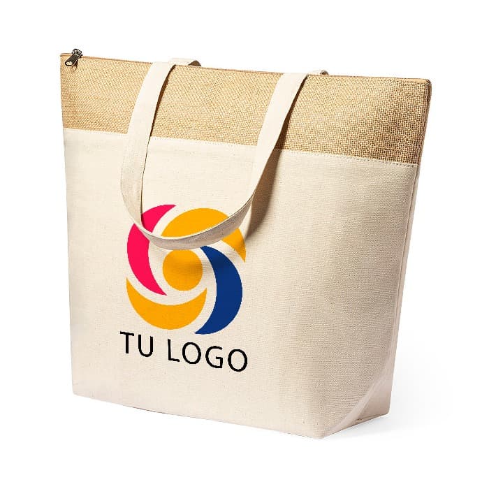 Bolsa térmica de yute y algodón Bolsa térmica de yute y algodón
