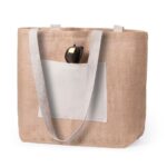 Bolsa yute con bolsillo de algodón