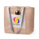 Bolsa yute con bolsillo de algodón