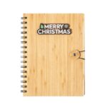 Libreta navideña de bambú