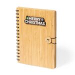 Libreta navideña de bambú