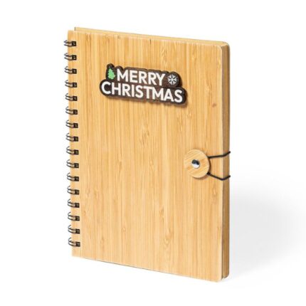 Libreta navideña de bambú