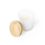 Vela aromática con tapa de bambú