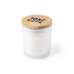 Vela aromática con tapa de bambú