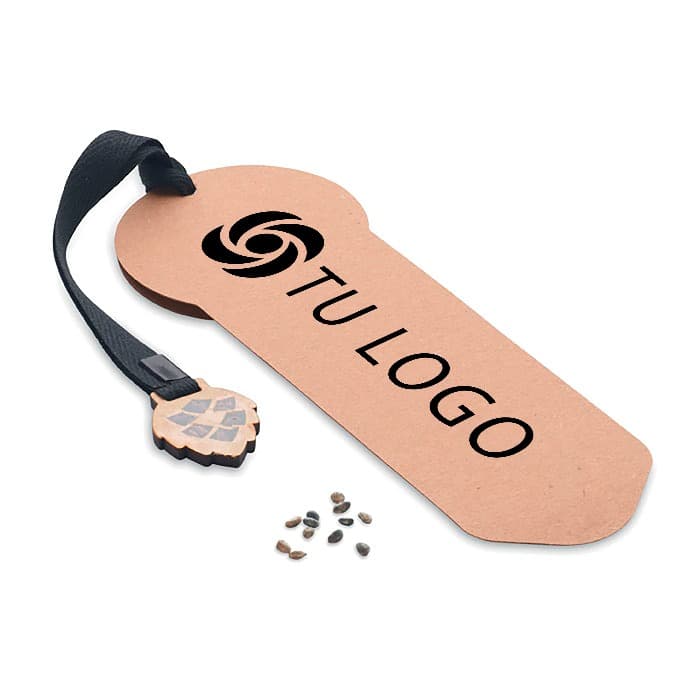 Marcapáginas personalizado de semillas