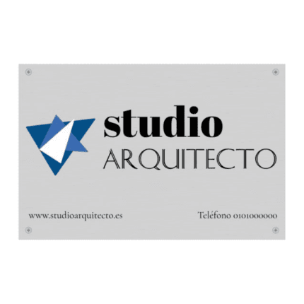 Placa grabada de metal