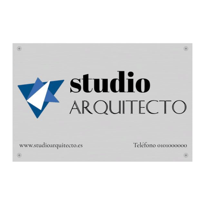 Placa grabada de metal Placa grabada de metal