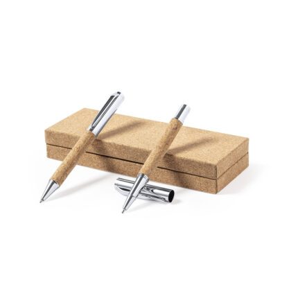 Set bolígrafo y roller corcho Odegor