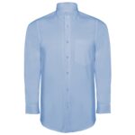 Camisa manga larga Oxford celeste