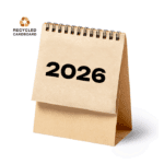 calendario 2026 de cartón reciclado