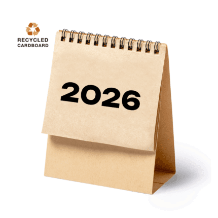 calendario 2026 de cartón reciclado
