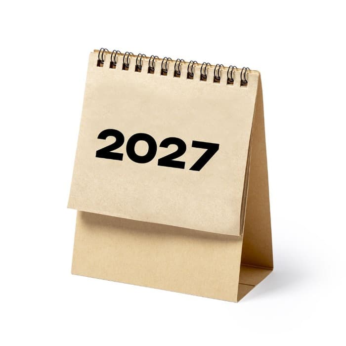calendario 2027 de cartón reciclado Calendario 2027 Sobremesa Lasow - Imagen 1