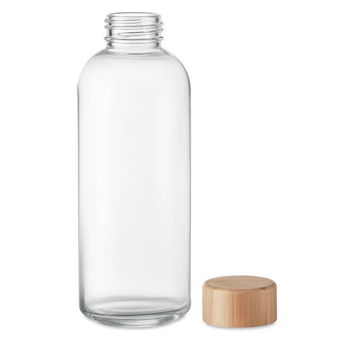 Botella de vidrio y tapa bambú Frisian 650ml