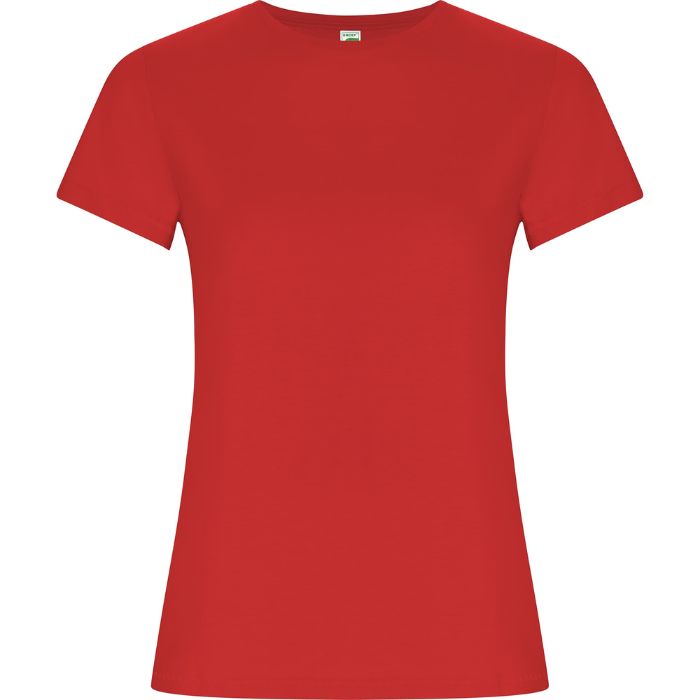 Camiseta algodón orgánico Golden Woman rojo