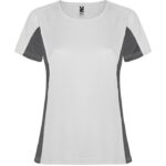 Camiseta técnica bicolor Shanghai Woman blanco plomo oscuro