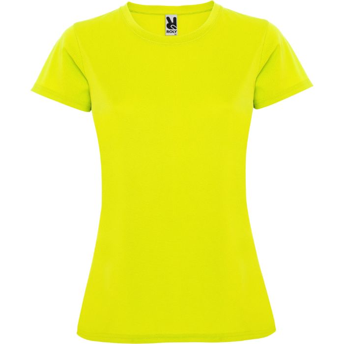 Camiseta técnica Montecarlo Woman amarillo fluor