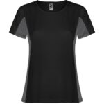Camiseta técnica bicolor Shanghai Woman negro plomo oscuro