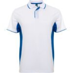 Polo deportivo Montmelo blanco y royal