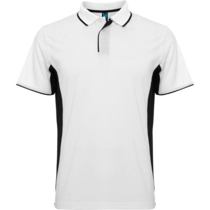 Polo deportivo Montmelo blanco y negro