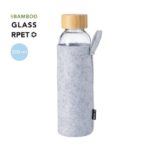 bidon de cristal con funda fieltro