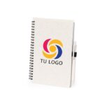 Libreta de anillas con bolígrafo ecológico