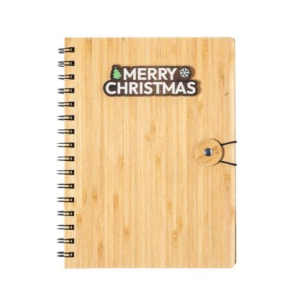 Libreta navideña de bambú