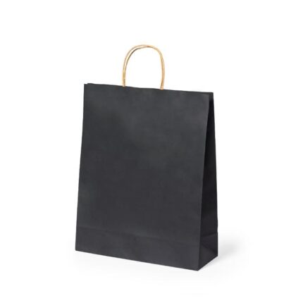 Bolsa de papel negra personalizada Linel