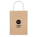 Bolsa de papel pequeña asas retorcidas